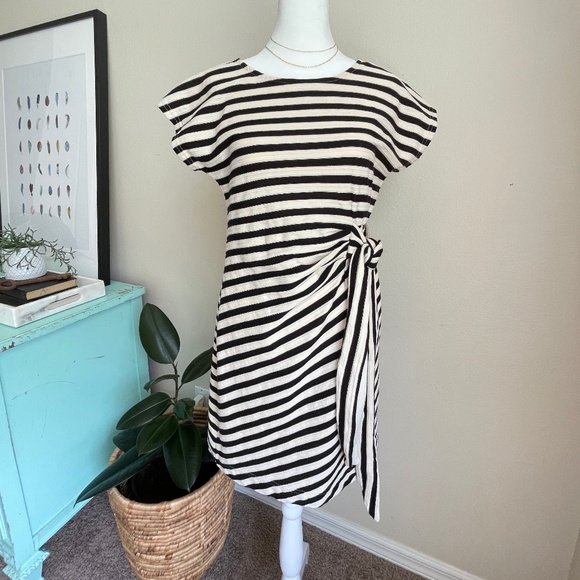 Anthropologie | Saturday Sunday Isabel Striped Shirt Dress black sour cream XS - Picture 2 of 16